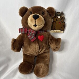 Vtg 1986 Dakin Scrubby Bear Likes Clean Hands Red Heart Plush Teddy Stuffed Love